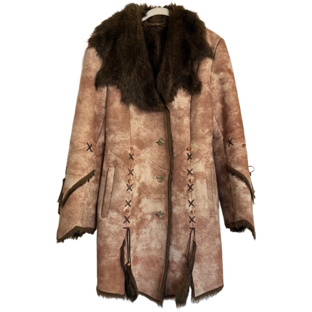 Vintage 90s Penny Lane Afgan Faux Fur Streetwear Coat